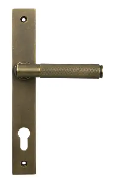 Click Here To Enlarge This Photo Of 52415 From The Anvil Burnished Brass Brompton Slimline Lever Espag&period; Lock Set