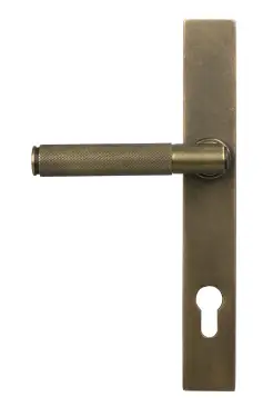Click Here To Enlarge This Photo Of 52415 From The Anvil Burnished Brass Brompton Slimline Lever Espag&period; Lock Set
