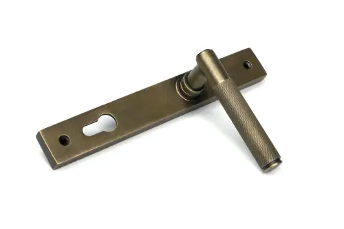 Click Here To Enlarge This Photo Of 52415 From The Anvil Burnished Brass Brompton Slimline Lever Espag&period; Lock Set