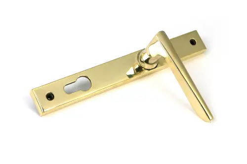 Click Here To Enlarge This Photo Of 52607 From The Anvil Polished Brass Eaton Slimline Lever Espag&period; Lock Set