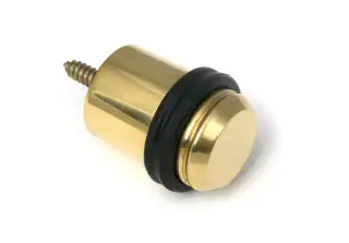 52469 From The Anvil Polished Brass Floor Mounted Door Stop