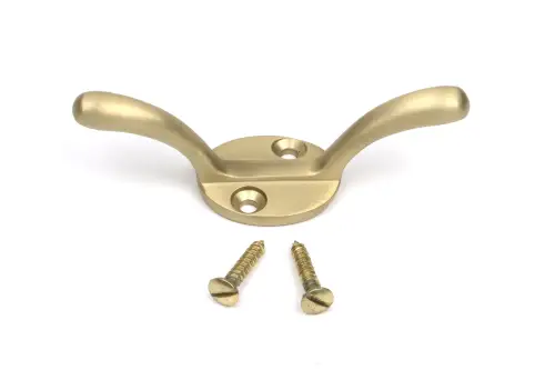 Click Here To Enlarge This Photo Of 52253 From The Anvil Satin Brass Newbury Cleat Hook