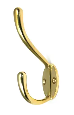 Click Here To Enlarge This Photo Of 52219 From The Anvil Polished Brass Newbury Hat & Coat Hook