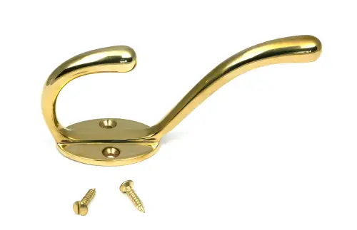 Click Here To Enlarge This Photo Of 52219 From The Anvil Polished Brass Newbury Hat & Coat Hook