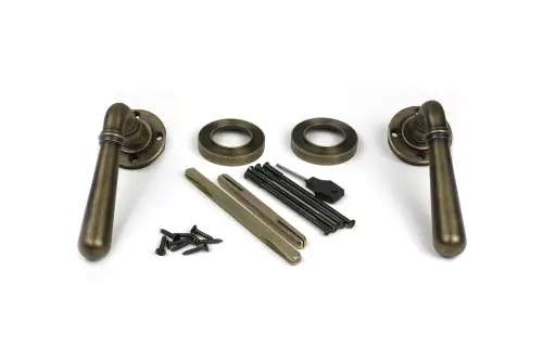 Click Here To Enlarge This Photo Of 52439 From The Anvil Burnished Brass Newbury Lever on Rose Set &lpar;Beehive&rpar;