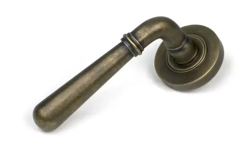 Click Here To Enlarge This Photo Of 52437 From The Anvil Burnished Brass Newbury Lever on Rose Set &lpar;Plain&rpar;
