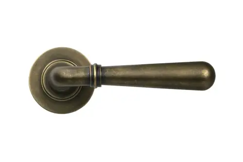 Click Here To Enlarge This Photo Of 52437 From The Anvil Burnished Brass Newbury Lever on Rose Set &lpar;Plain&rpar;