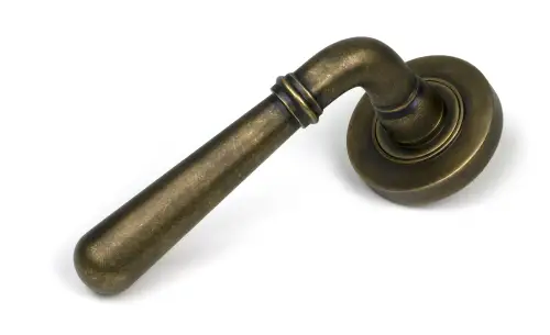 Click Here To Enlarge This Photo Of 52640 From The Anvil Burnished Brass Newbury Lever on Rose Set &lpar;Plain&rpar; - Unsprung
