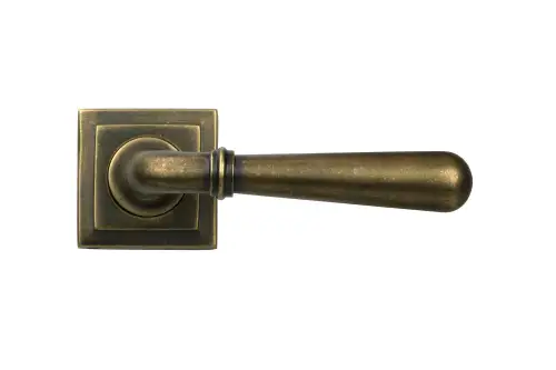 Click Here To Enlarge This Photo Of 52643 From The Anvil Burnished Brass Newbury Lever on Rose Set &lpar;Square&rpar; - Unsprung