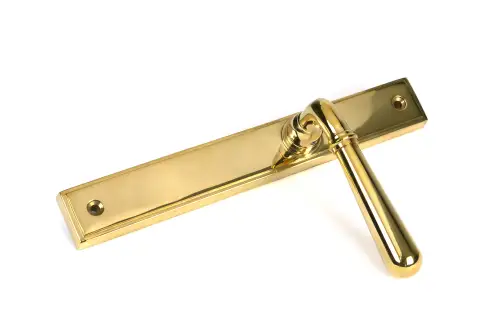 Click Here To Enlarge This Photo Of 52420 From The Anvil Polished Brass Newbury Slimline Lever Espag&period; Latch Set