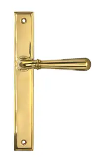 52420 From The Anvil Polished Brass Newbury Slimline Lever Espag&period; Latch Set