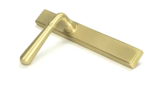 Click Here To Enlarge This Photo Of 52422 From The Anvil Satin Brass Newbury Slimline Lever Espag&period; Latch Set