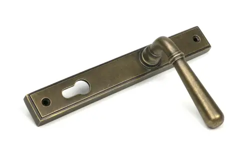 Click Here To Enlarge This Photo Of 52285 From The Anvil Burnished Brass Newbury Slimline Lever Espag&period; Lock Set