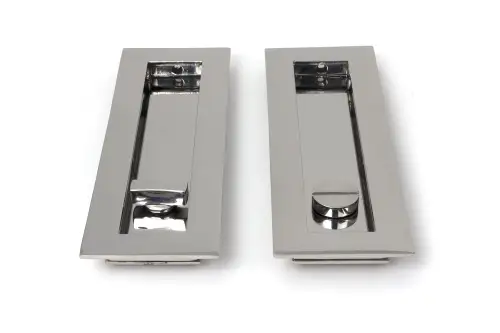Click Here To Enlarge This Photo Of 52501 From The Anvil Polished Marine SS &lpar;316&rpar; 175mm Plain Rectangular Pull - Privacy Set