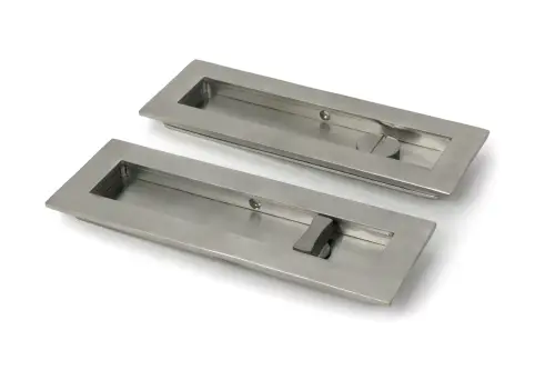 Click Here To Enlarge This Photo Of 52502 From The Anvil Satin Marine SS &lpar;316&rpar; 175mm Plain Rectangular Pull - Privacy Set