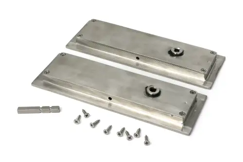 Click Here To Enlarge This Photo Of 52502 From The Anvil Satin Marine SS &lpar;316&rpar; 175mm Plain Rectangular Pull - Privacy Set