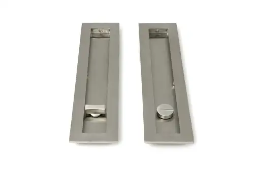 Click Here To Enlarge This Photo Of 52504 From The Anvil Satin Marine SS &lpar;316&rpar; 250mm Plain Rectangular Pull - Privacy Set
