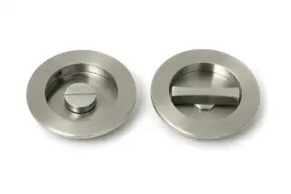 52520 From The Anvil Satin Marine SS &lpar;316&rpar; 75mm Plain Round Pull - Privacy Set