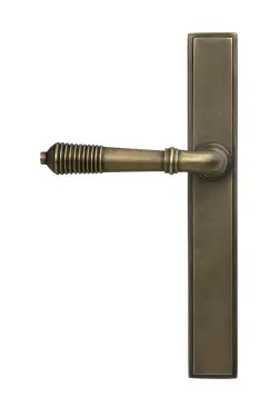 Click Here To Enlarge This Photo Of 52426 From The Anvil Burnished Brass Reeded Slimline Lever Latch Set