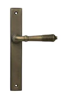 52426 From The Anvil Burnished Brass Reeded Slimline Lever Latch Set