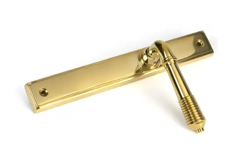 Click Here To Enlarge This Photo Of 52425 From The Anvil Polished Brass Reeded Slimline Lever Latch Set
