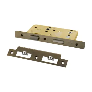 Click Here To Enlarge This Photo Of Atlantic - ALKDINB60HDAB DIN Heavy Duty Bathroom Lock 60mm Backset &lpar;78mm c&sol;c&rpar; - Antique Brass