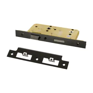 Atlantic - ALKDINB60HDBN DIN Heavy Duty Bathroom Lock 60mm Backset &lpar;78mm c&sol;c&rpar; - Black Nickel