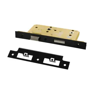 Atlantic - ALKDINB60HDMB DIN Heavy Duty Bathroom Lock 60mm Backset &lpar;78mm c&sol;c&rpar; - Matt Black