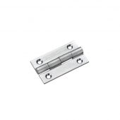 TDF100SC - Zoo Hardware Solid Drawn Brass Butt Hinges - 38 x 22 x 1.3mm Satin Chrome