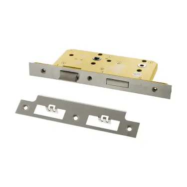 Click Here To Enlarge This Photo Of Atlantic - ALKDINB60HDSC DIN Heavy Duty Bathroom Lock 60mm Backset &lpar;78mm c&sol;c&rpar; - Satin Chrome