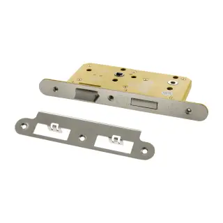 Atlantic - ALKDINRB60HDPC DIN &lpar;Radius&rpar; Heavy Duty Bathroom Lock 60mm Backset &lpar;78mm c&sol;c&rpar; - Polished Chrome