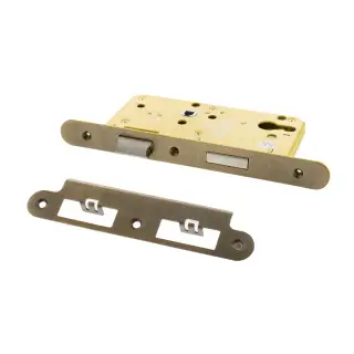 Atlantic - ALKDINRES60HDMAB DIN &lpar;Radius&rpar; Heavy Duty Euro Profile Sashlock 60mm Backset &lpar;72mm c&sol;c&rpar; - Matt Antique Brass