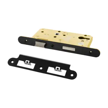 Click Here To Enlarge This Photo Of Atlantic - ALKDINRES60HDMB DIN &lpar;Radius&rpar; Heavy Duty Euro Profile Sashlock 60mm Backset &lpar;72mm c&sol;c&rpar; - Matt Black