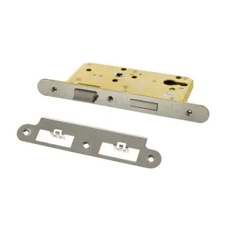 Atlantic - ALKDINRES60HDPC DIN &lpar;Radius&rpar; Heavy Duty Euro Profile Sashlock 60mm Backset &lpar;72mm c&sol;c&rpar; - Polished Chrome