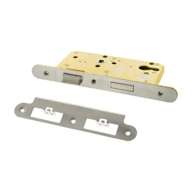 Click Here To Enlarge This Photo Of Atlantic - ALKDINRES60HDSC DIN &lpar;Radius&rpar; Heavy Duty Euro Profile Sashlock 60mm Backset &lpar;72mm c&sol;c&rpar; - Satin Chrome