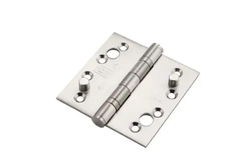 Click Here To Enlarge This Photo Of Eclipse 14867 Grade 13 Satin Stainless Steel Ball Bearing Security Hinges 102 x 102 x 3mm