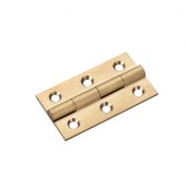 TDF105SB - Zoo Hardware Solid Drawn Brass Butt Hinges - 50 x 28 x 1.5mm Satin Brass
