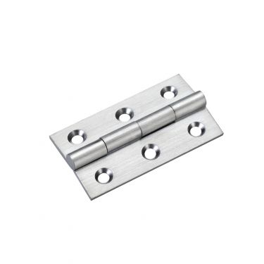 Click Here To Enlarge This Photo Of TDF105SC - Zoo Hardware Solid Drawn Brass Butt Hinges - 50 x 28 x 1.5mm Satin Chrome