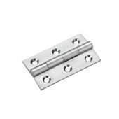 TDF105SC - Zoo Hardware Solid Drawn Brass Butt Hinges - 50 x 28 x 1.5mm Satin Chrome