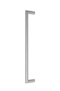 Eclipse 34676 425mm x 19mm Mitred Pull Handle &lpar;M8 Brass Insert&rpar; - Satin Stainless Steel