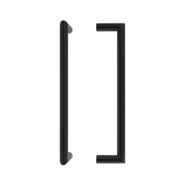 Click Here To Enlarge This Photo Of Eclipse 34678 300mm x 19mm Mitred Pull Handle &lpar;M8 Brass Insert&rpar; - Matt Black