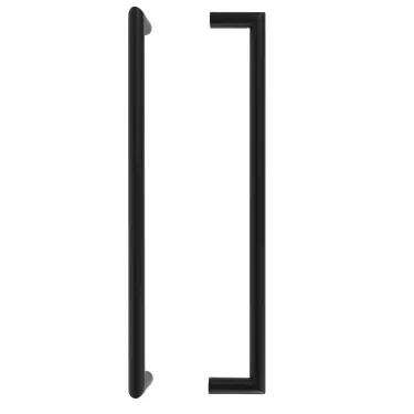 Click Here To Enlarge This Photo Of Eclipse 34679 425mm x 19mm Mitred Pull Handle &lpar;M8 Brass Insert&rpar; - Matt Black