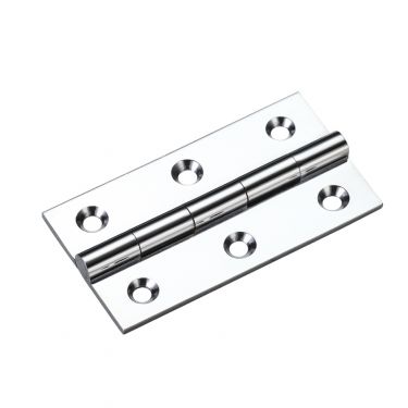 Click Here To Enlarge This Photo Of TDF110CP - Zoo Hardware Solid Drawn Brass Butt Hinges - 64 x 35 x 2mm Polished Chrome