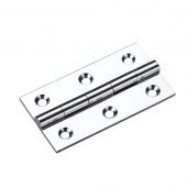 TDF110CP - Zoo Hardware Solid Drawn Brass Butt Hinges - 64 x 35 x 2mm Polished Chrome