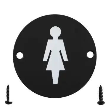 Click Here To Enlarge This Photo Of Eclipse 34990 Matt Black &lpar;SS&rpar; 75mm Female Symbol