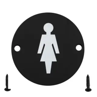 Eclipse 34990 Matt Black &lpar;SS&rpar; 75mm Female Symbol