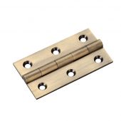 TDF110FB - Zoo Hardware Solid Drawn Brass Butt Hinges - 64 x 35 x 2mm Florentine Bronze