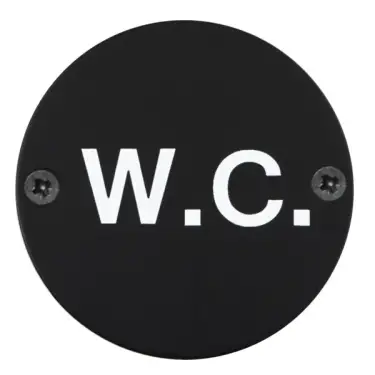Click Here To Enlarge This Photo Of Eclipse 34992 Matt Black &lpar;SS&rpar; 75mm 'WC' Symbol