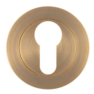 Click Here To Enlarge This Photo Of Eclipse 62463 Matt Antique Brass Euro Profile Escutcheon &lpar;Freestyle Range&rpar;