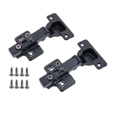 Click Here To Enlarge This Photo Of Eclipse 99021 35mm Black Clip On 3D Soft Close Cabinet Hinge 105&deg; Full Overlay - Pack of 2